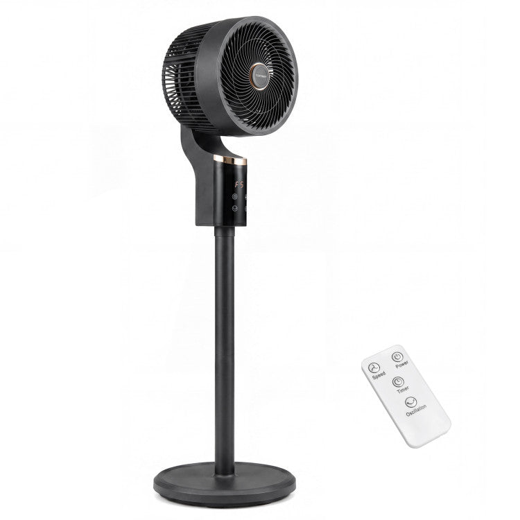Compact Oscillating Standing Fan with 70 Oscillation and 90 Tilt for Home Office - 2