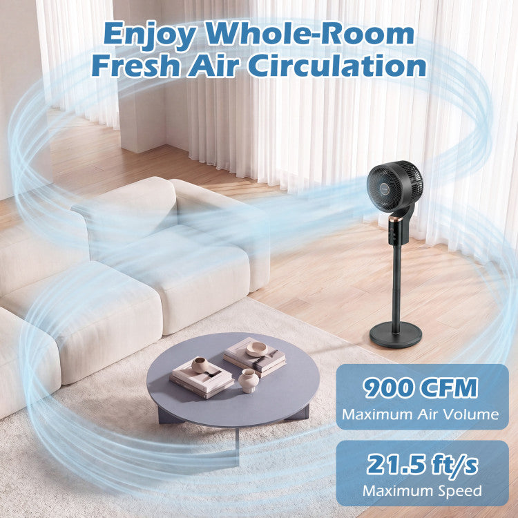 Compact Oscillating Standing Fan with 70 Oscillation and 90 Tilt for Home Office - 4