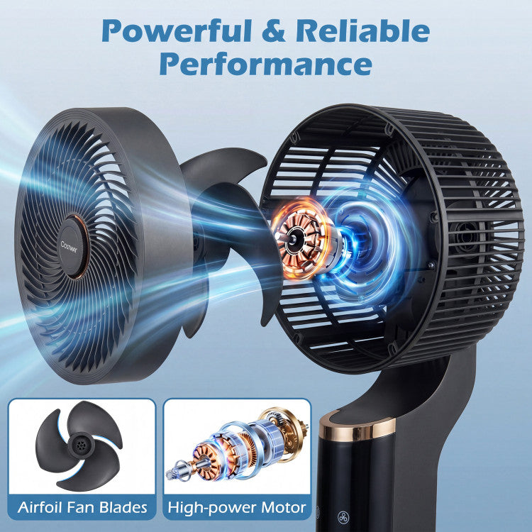 Compact Oscillating Standing Fan with 70 Oscillation and 90 Tilt for Home Office - 6