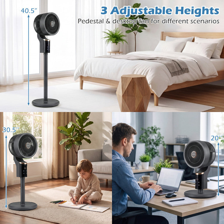 Compact Oscillating Standing Fan with 70 Oscillation and 90 Tilt for Home Office - 7