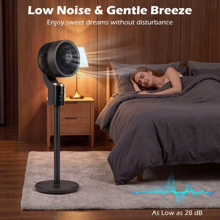Compact Oscillating Standing Fan with 70 Oscillation and 90 Tilt for Home Office - 8