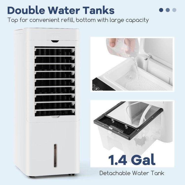 Evaporative Air Cooler and Heater with 3 Modes 3 Speeds and 2 Ice Boxes - 9