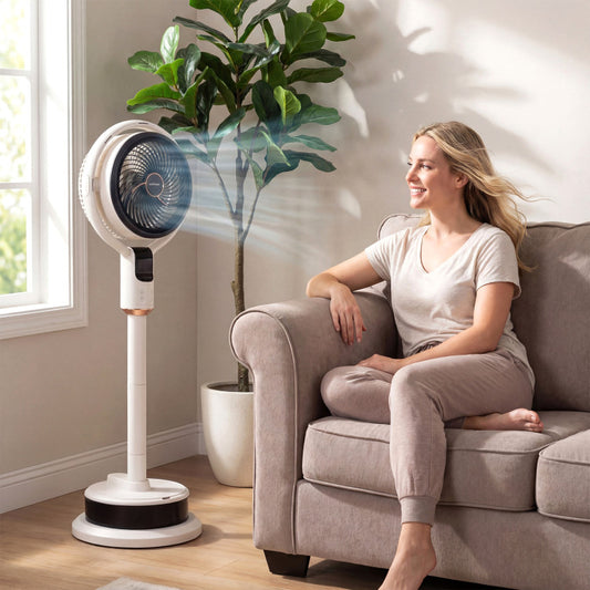 Misting Pedestal Fan Air Circulator with 90 Auto Oscillation Floor Standing Fan with 8 Speeds - 2