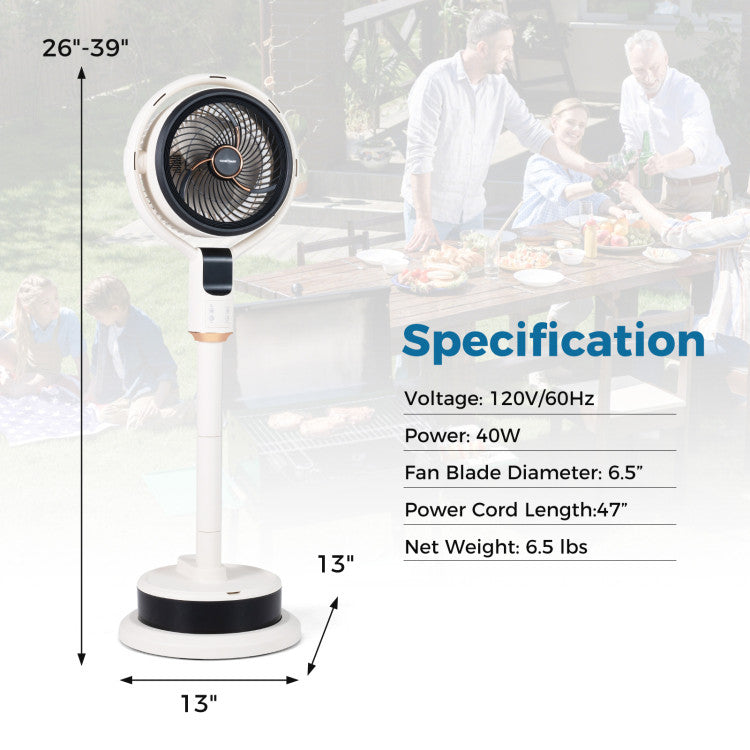 Misting Pedestal Fan Air Circulator with 90 Auto Oscillation Floor Standing Fan with 8 Speeds - 5