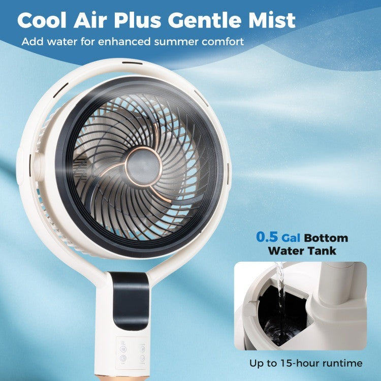 Misting Pedestal Fan Air Circulator with 90 Auto Oscillation Floor Standing Fan with 8 Speeds - 7