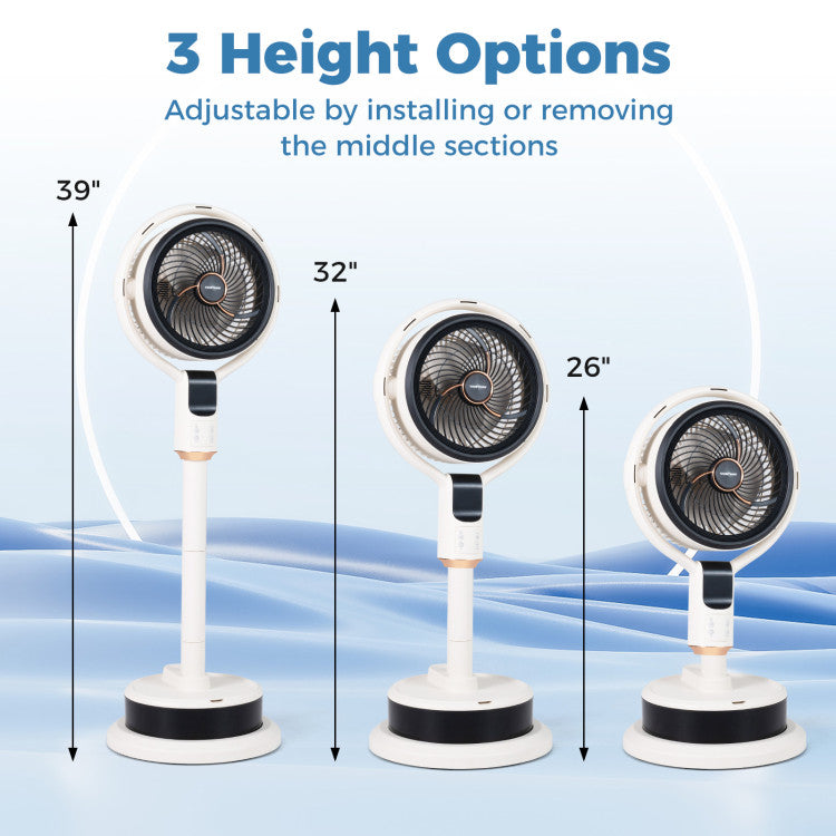 Misting Pedestal Fan Air Circulator with 90 Auto Oscillation Floor Standing Fan with 8 Speeds - 10