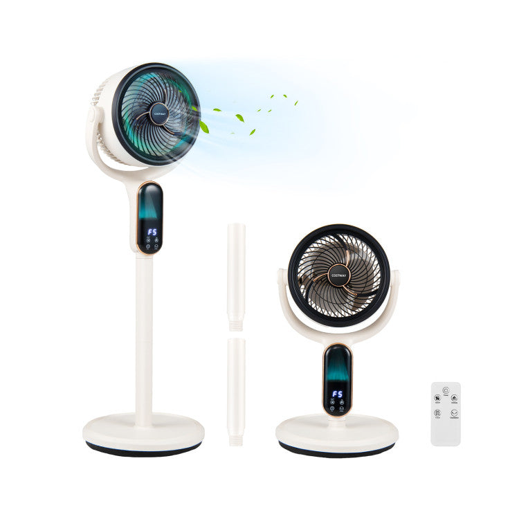 Oscillating Pedestal Fan with 8 Speeds Remote and 12H Timer - 3