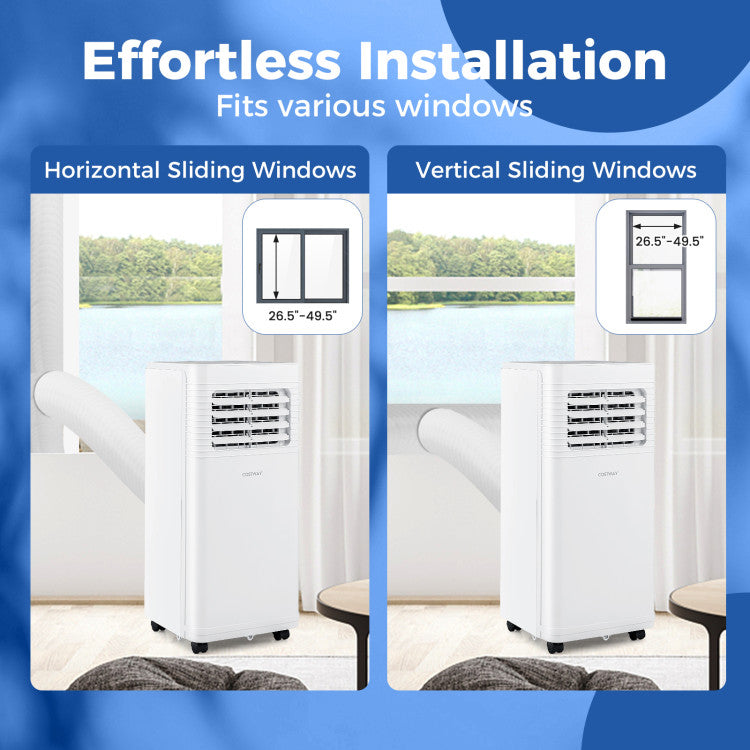 8000/9000 BTU Portable Air Conditioner 3 in 1 AC Unit with Fan and Dehumidifier - 10