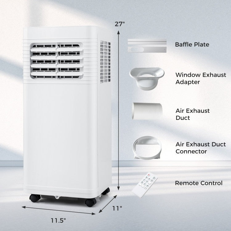 8000/9000 BTU Portable Air Conditioner 3 in 1 AC Unit with Fan and Dehumidifier - 4