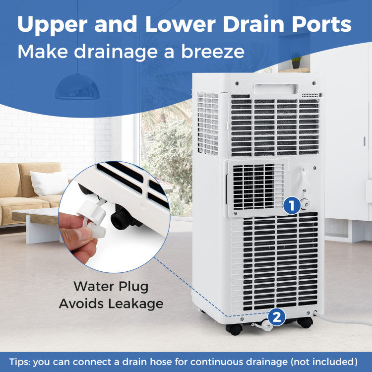 8000/9000 BTU Portable Air Conditioner 3 in 1 AC Unit with Fan and Dehumidifier - 9