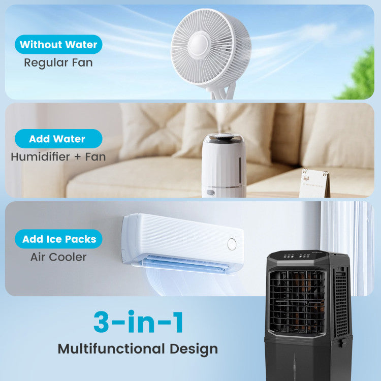 Swamp Cooler 1800 CFM Evaporative Air Cooler with 7 Gal Detachable Water Tank - 4