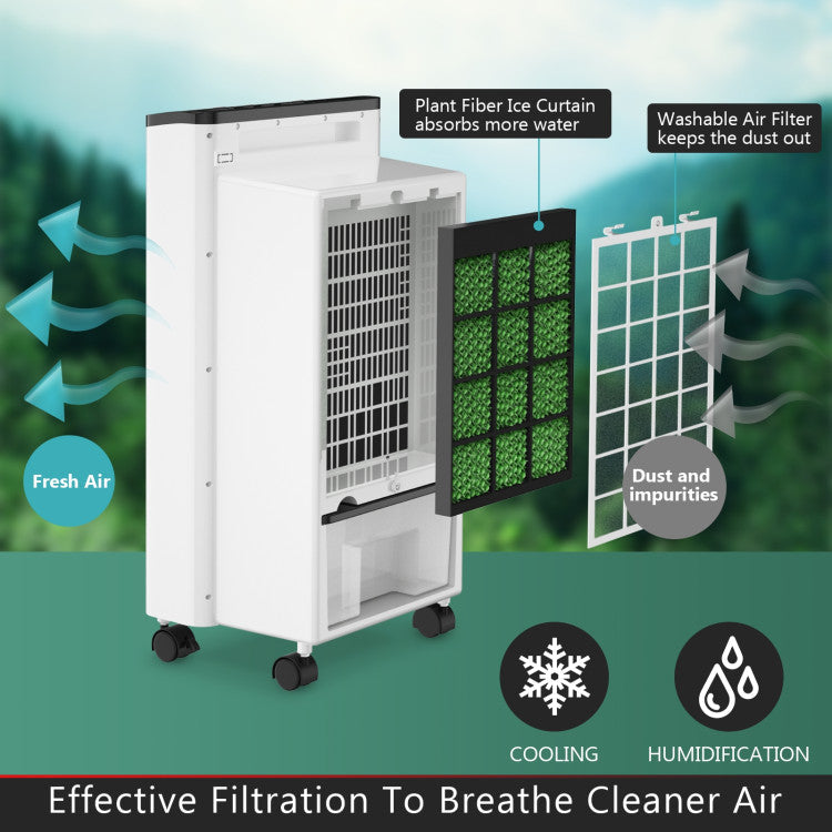 3-in-1 Portable Evaporative Air Conditioner Cooler with Remote Control
