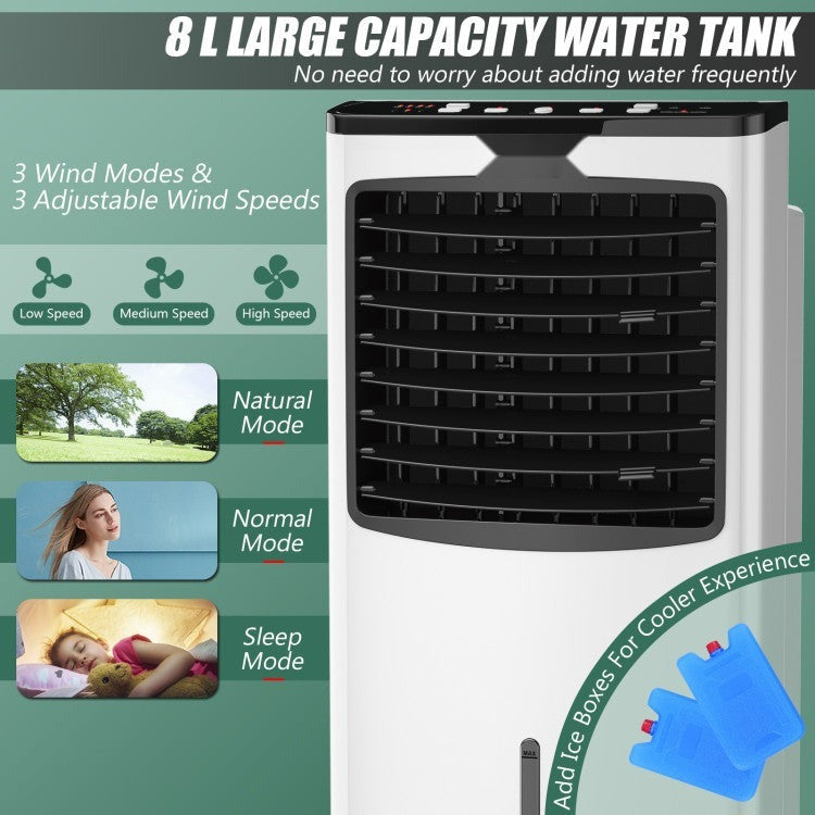 3-in-1 Portable Evaporative Air Conditioner Cooler with Remote Control - 8