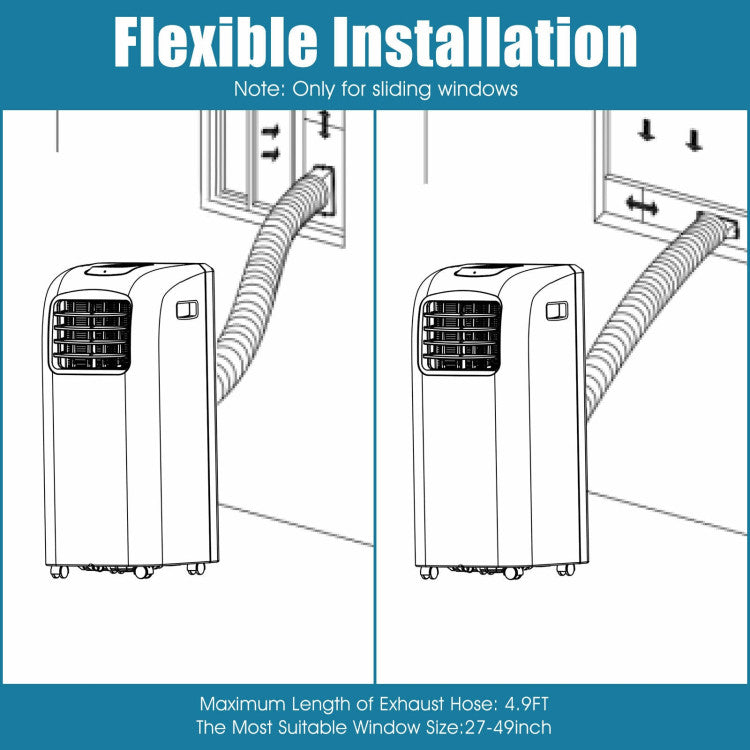 8000 BTU(Ashrae) Portable Air Conditioner with Dehumidifier Function - 10