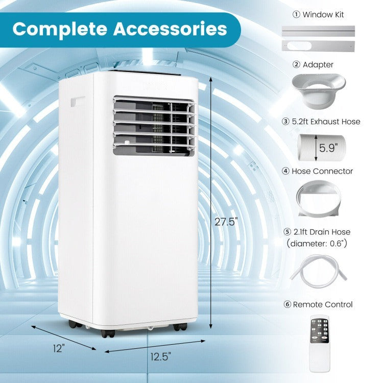 8000/10000 BTU(Ashrae) Portable Air Conditioner with Remote Control - 11